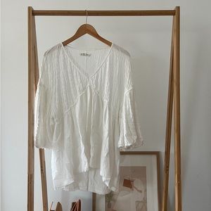 We the Free Puff Sleeve Peasant Blouse